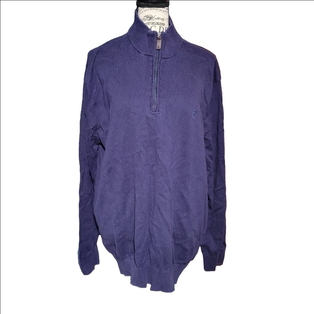 IZOD XL Navy Pullover 1/3 Zip